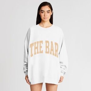 The Bar Varsity Sweatshirt White/Tan